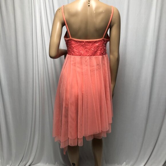 Double Platinum Performancewear Dress Size Large Coral Sequins Dancewear Shorts - Picture 5 of 8
